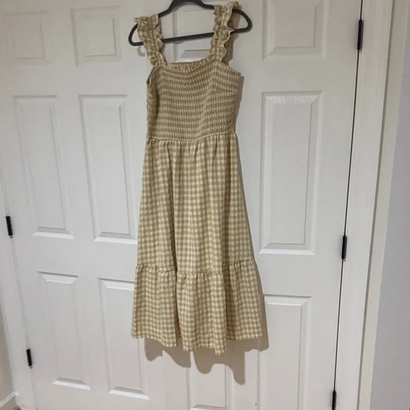 PrettyGarden Yellow Checkered  Dress - Picture 5 of 10